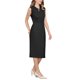 thumbnail image 4 of INSPIRE CHIC Vestido lápiz sin mangas para mujer con choker y cuello en V 2026 Vestidos de trabajo a la rodilla de moda XL Negro, 4 of 5