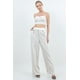 thumbnail image 1 of Conjunto de Traje con Top Corto de Tubo y Pantalón de Pierna Ancha con Dos Bolsillos, 1 of 5