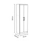 thumbnail image 4 of Clóset De 2 Puertas Sin Cajones Classic Noce Blanco, 4 of 4