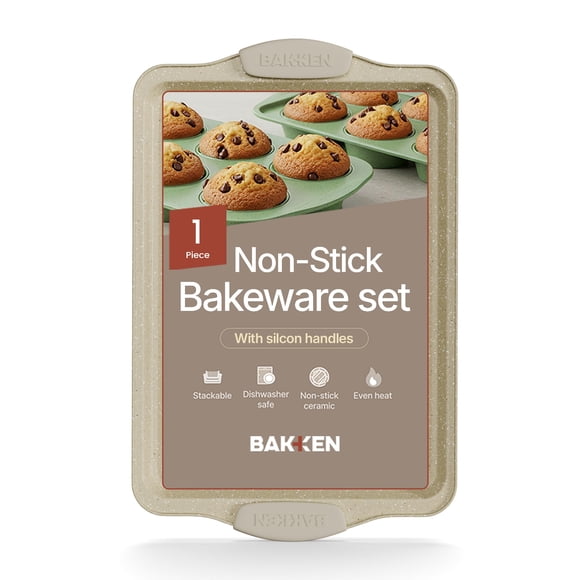 Bandeja para hornear BAKKEN Kitchen, mediana, antiadherente, de acero al carbono