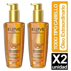 Pack 02 Elvive Serum Óleo Extraordinario Todo Cabello 100Ml