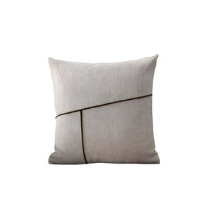 Genérico - Set De 2 Fundas Chenille Con Lineas Gris
