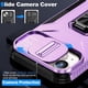 thumbnail image 2 of Funda Armada para iPhone 14 Plus con Tapa Deslizante y Soporte Magnético Giratorio Morado, 2 of 5