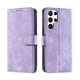 thumbnail image 1 of Funda Cartera para Samsung Galaxy S22 Ultra Tapa con Ranuras, Soporte y Correa Morado, 1 of 5