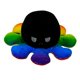 thumbnail image 5 of Juguete De Peluche De Pulpo Reversible De Doble Cara, Vida Marina, Blanco A Negro, 5 of 5