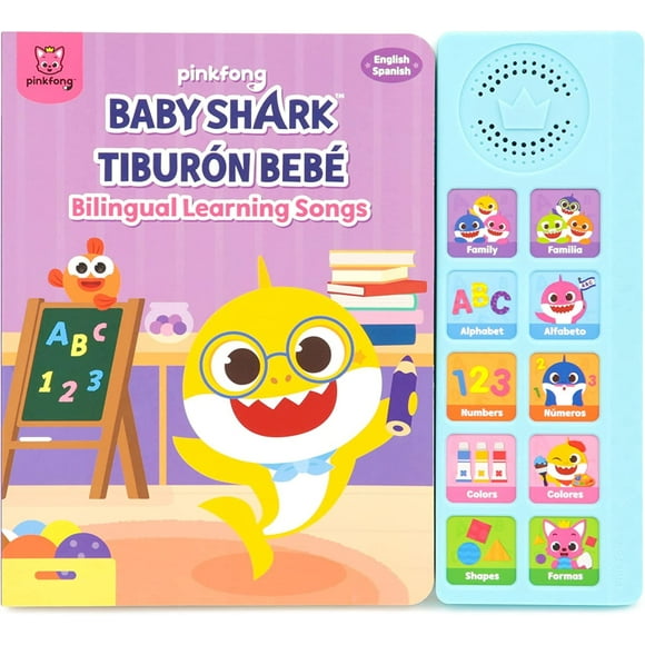 Libro de Sonido Pinkfong Baby Shark Bilingüe Inglés Español