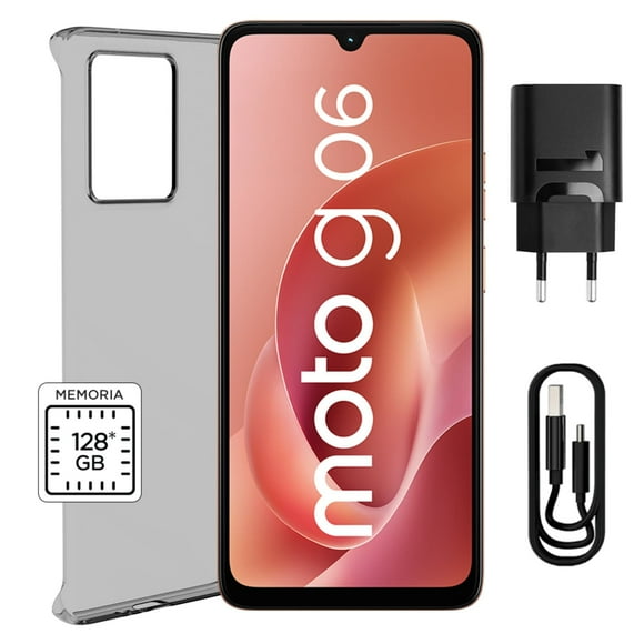 Smartphone MOTO G06 128GB + 4 Naranjo