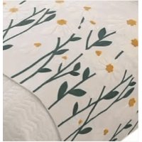 Genérico - Piecera Bordada Para Cama Sin Fundas De Cojín Diseño 1 Color Crema