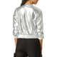 thumbnail image 3 of INSPIRE CHIC Chaqueta Bomber Casual para Mujer con Cuello Alto, Cremallera Metálica y Largo Recortado S Plata, 3 of 8