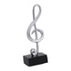thumbnail image 1 of de nota de música nórdica, estatua, adorno artístico, escultura de símbolo Musical artesanal para estantería, decoración de , Plata, 1 of 5