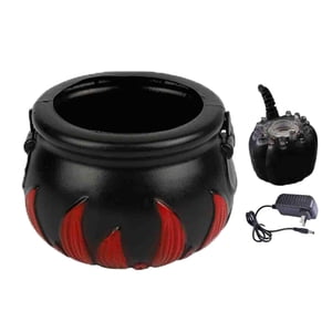 Magideal - Fuente De Agua Niebla Mister 12 Led Cambio De Color Witch Pot Decor, Humidificador De Aire Mist Maker Fogger Para Halloween, Patio, Fiesta, Estanque,