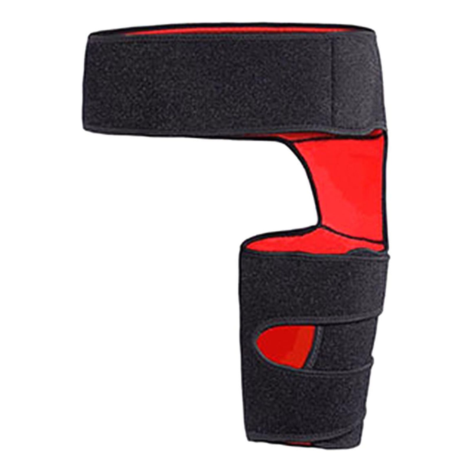 Ioensy - Hip Brace Muslo Manga De Compresión Para Hip Fleхоr Strain Hombres Mujeres Ambas Piernas Negro Y Rojo