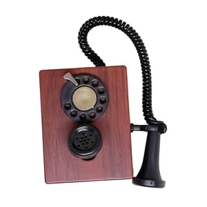 Bothyi - 1:12 Modelo De Teléfono De Escritorio Mostrador Colecciones De Dioramas Mini Edificio De Teléfono Rojo