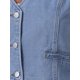 thumbnail image 5 of INSPIRE CHIC Chaleco de Mezclilla para Mujer sin Mangas con Cuello en V y Botones, Talla 2XL Azul Claro, 5 of 6