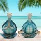 thumbnail image 2 of Set 2 Figuras Tortuga Marina Xusx111 Resina Azul Meditación, 2 of 3