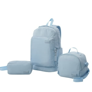 Pack Escolar X 3 + Lonchera + Estuche Yuno Mochila 14"" Azul Para Mujer Totto
