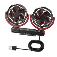 Magideal - Ventilador De Coche Ventilador Alimentado Por Usb Rotación De 360 Degree Ventilador De Refrigeración De Coche De Bajo Ruido Ventilador De Refrigeración De C