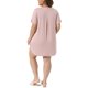 thumbnail image 4 of Agnes Orinda Camisón de Dormir para Mujer Talla Grande de Escuela Colegio Mangas Cortas Suave Cuello en V con Botones 3X Rosa, 4 of 8