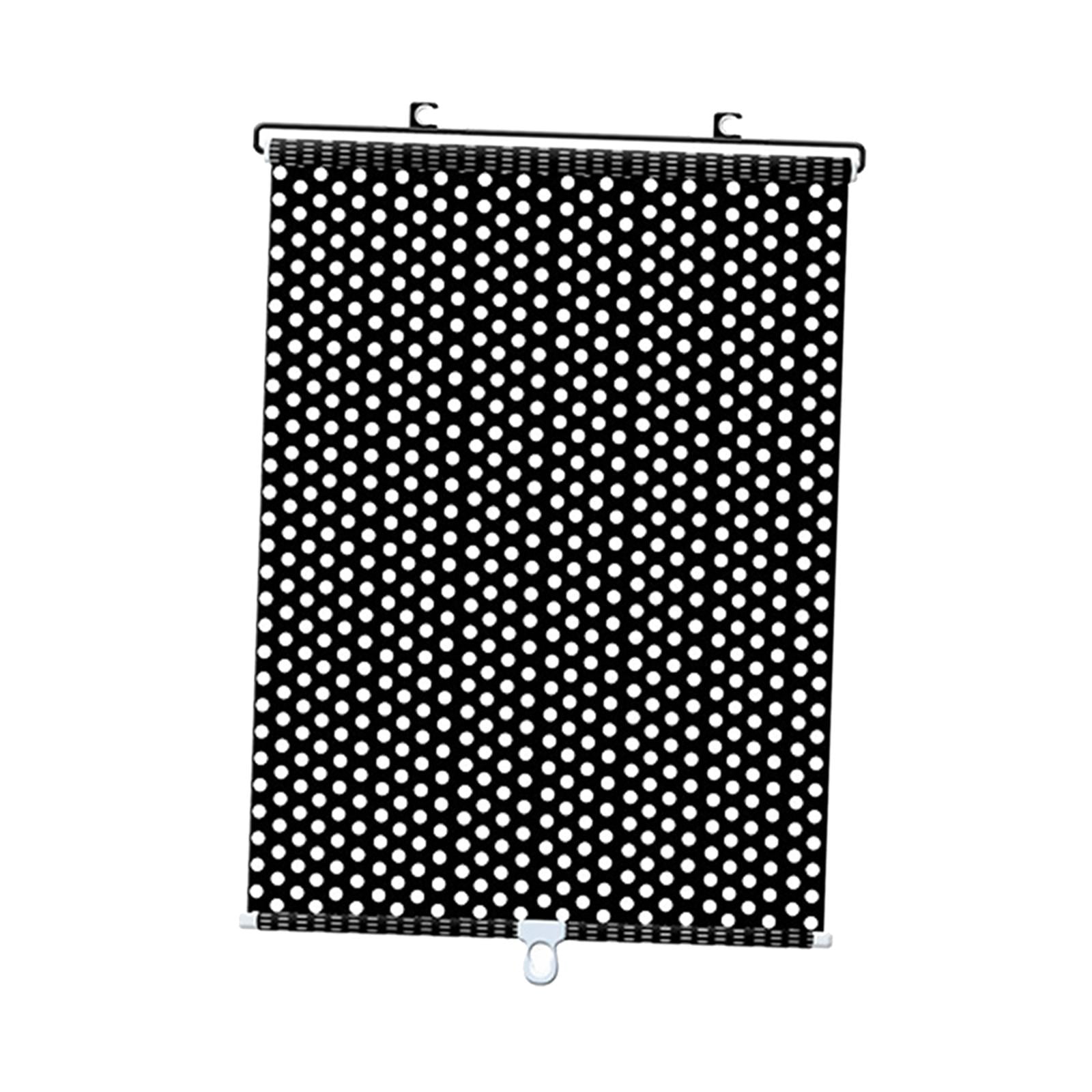 Bothyi - Cortina Parasol, Cortina De Privacidad Universal, Opaca Para Ventana De Coche, Café, 45x125cm, Puntos Negros
