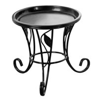 Ioensy - Soporte Para Plantas, Bandeja Desmontable, Soporte Para Macetas, Soporte Para Patio, Balcón, Oficina, Negro