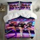 thumbnail image 1 of 3pcs K-POPDHK Demon Hunter Dazzling Stage Pattern Digital Print Bedding Set Made of Skin-Friendly Polyester Fabric, 1 of 1