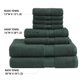 thumbnail image 4 of Juego de Toallas Madison Park de 8 piezas, verde oscuro, 800 GSM, 4 of 9