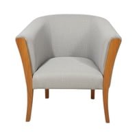 Diseños Valestrini - Sitial Esmeralda Lino Gris Claro