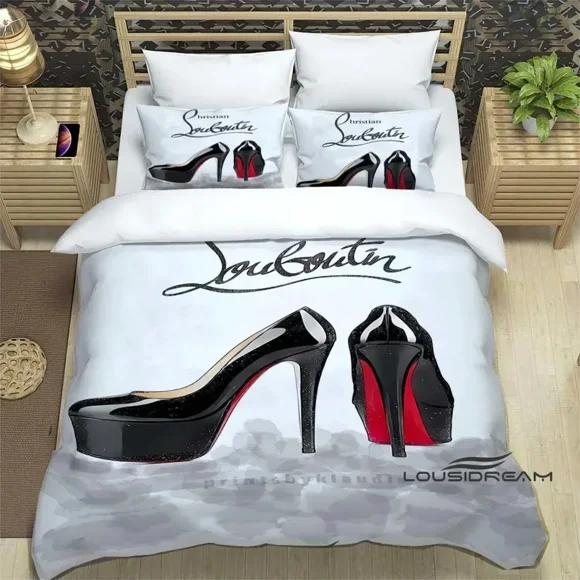 x281 Bed SheetsFashion Christian-louboutin Bedding Set ing Home Decoration Boy Girl Size Bedding Set Quilt Cover Pillowcas 3-Piece Bedding Set (1 Duvet Cover + 2 Pillow Shams) nj281