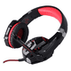 thumbnail image 4 of Auriculares Belug gamer inalámbricos  black y red con luz LED, 4 of 5