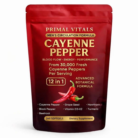 Fórmula de Apoyo Diario KBKTWOLT Primal Vitals Cayenne Pepper