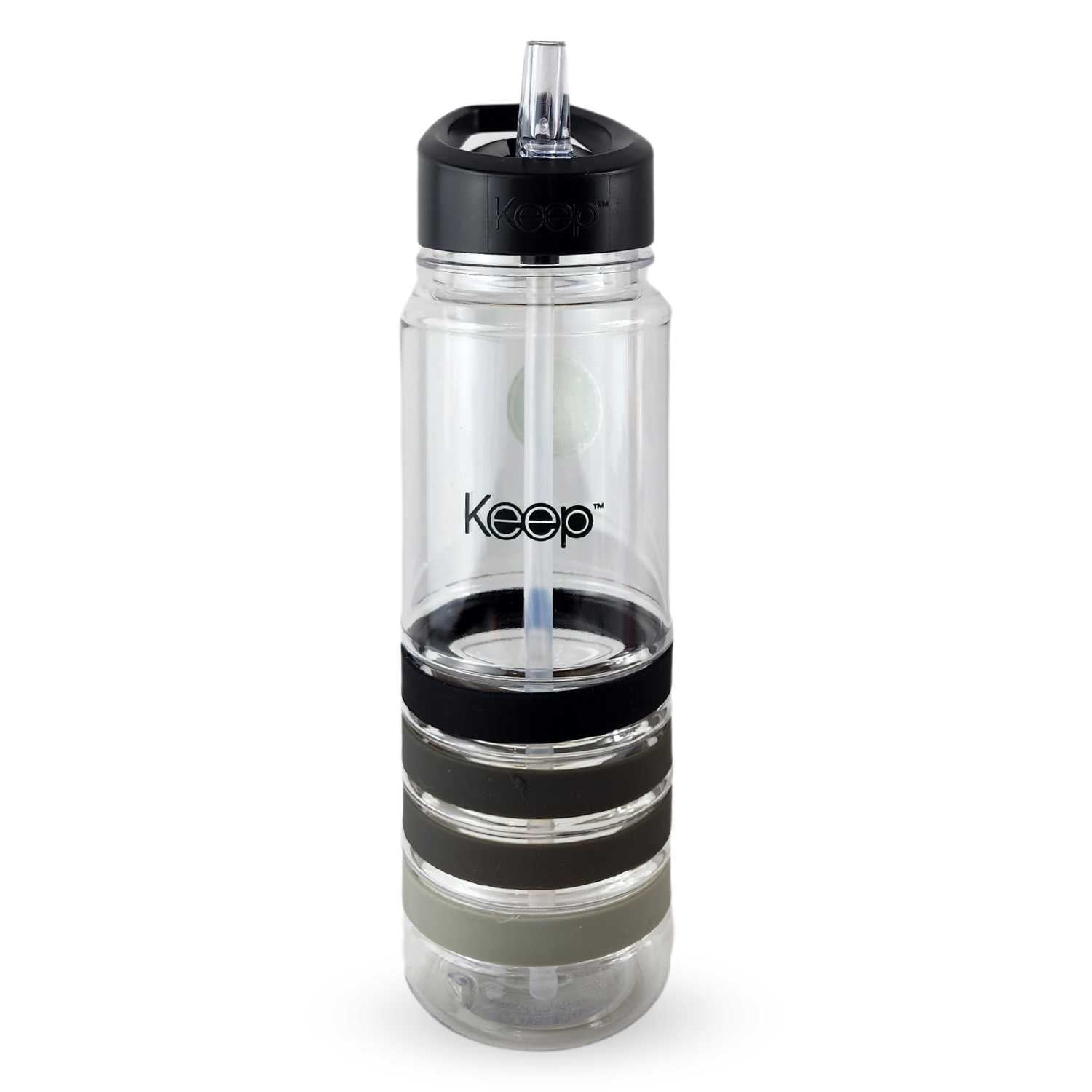 Disparo - Botella Keep Bandas Colores 750ml Agua Bebidas Negro