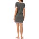thumbnail image 3 of INSPIRE CHIC Camisón de Manga Corta para Mujer, Vestido de Dormir de Mezcla de Algodón Suave con Ribete en Contraste y Cuello en V para Primavera Verano XS Gris, 3 of 6