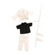 thumbnail image 1 of 1:12 Ropa De Muñeca Disfraz Con Chaqueta Pantalones Para Figuras De 6 Pulgadas Cuerpo Vestido Blanco 5 Piezas, 1 of 3