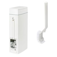 Magideal - Bote De Basura Con Cepillo De Baño, Juego De Cepillo De Baño Y Papelera, Papelera Blanca Sencilla, Papelera, Soporte Para Cepillo De Baño Para Oficina