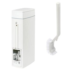 Magideal - Bote De Basura Con Cepillo De Baño, Juego De Cepillo De Baño Y Papelera, Papelera Blanca Sencilla, Papelera, Soporte Para Cepillo De Baño Para Oficina