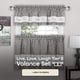 thumbnail image 3 of Juego de cortinas para ventana ACHIM Tier and Valance Live Love Laugh, 3 of 7