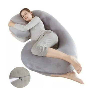Cojín Almohada Maternal con Funda Extra Suave Gris