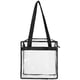 thumbnail image 3 of Bolsas transparentes de 2 piezas 30 * 30 * 15 cm Estadio aprobado bolso transparente con cierre de cremallera Crossbody bolso de hombro con correa ajustable, 3 of 3