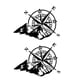 thumbnail image 4 of Pegatina Universal para coche, brújula con montaña, calcomanía impermeable para capó, pared, furgoneta, puerta lateral, SUV, 2 uds. , Negro, 4 of 5