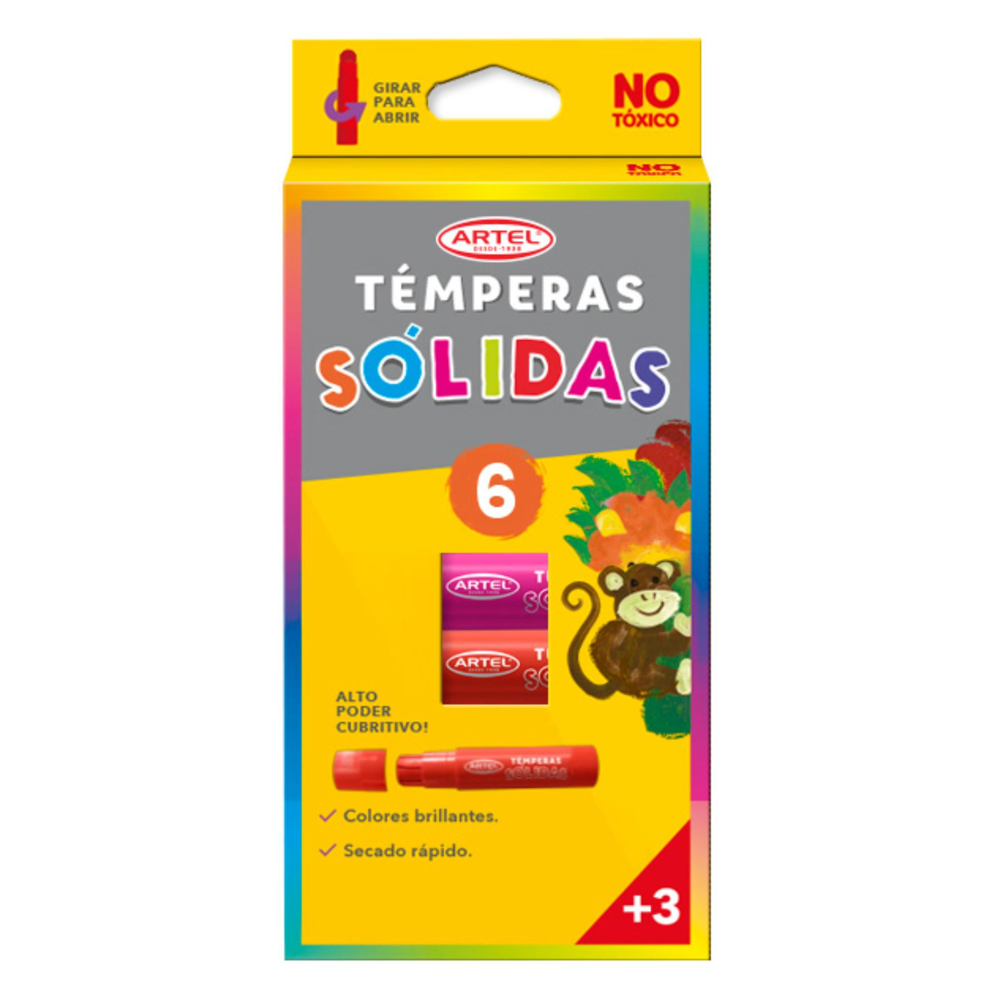 Témpera Sólida 6 Colores Artel