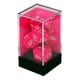 thumbnail image 1 of Juego de dados Chessex, poliéster opaco, rosa/blanco, 7 piezas, 1 of 2