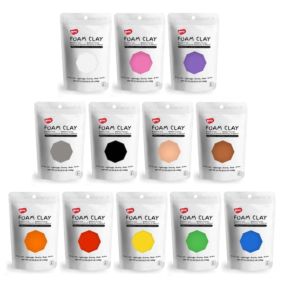 Arcilla de espuma BOHS de 12 colores, 1.2 kg para cosplay y escuela
