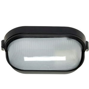 Bp - Plafón Tortuga Aluminio Oval Pest Negro