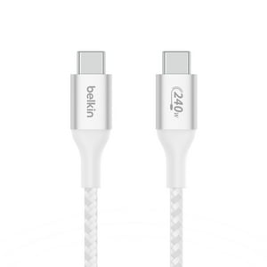 Belkin - Cable Usb-C A Usb-C 240W De 2.0 Mt Trenzado Blanco
