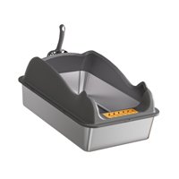 Ioensy - Caja De Arena Para Mascotas Con Parte Superior Abierta Suministros Para Mascotas Bandeja De Arena Para Mascotas Con Parte Superior Abierta Para Gatos De Interior Gris Oscuro