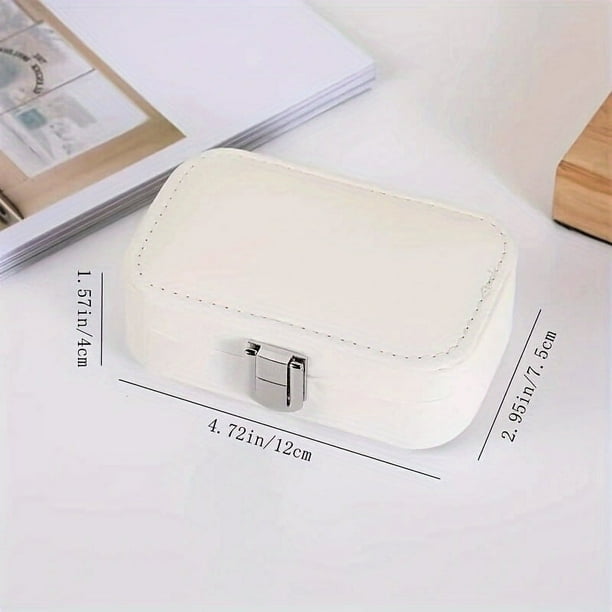 Portable Women's Travel Jewelry Box with Metal Buckle - Perfect for Earrings and Rings