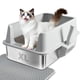 thumbnail image 1 of Caja de arena para gatos EGMEHOAD XL de acero inoxidable 59 x 37 x 25 cm, 1 of 9