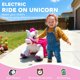 thumbnail image 3 of Caballito eléctrico Qaba Unicornio con batería de 12V para niños de 1.5 a 3 años, 3 of 9