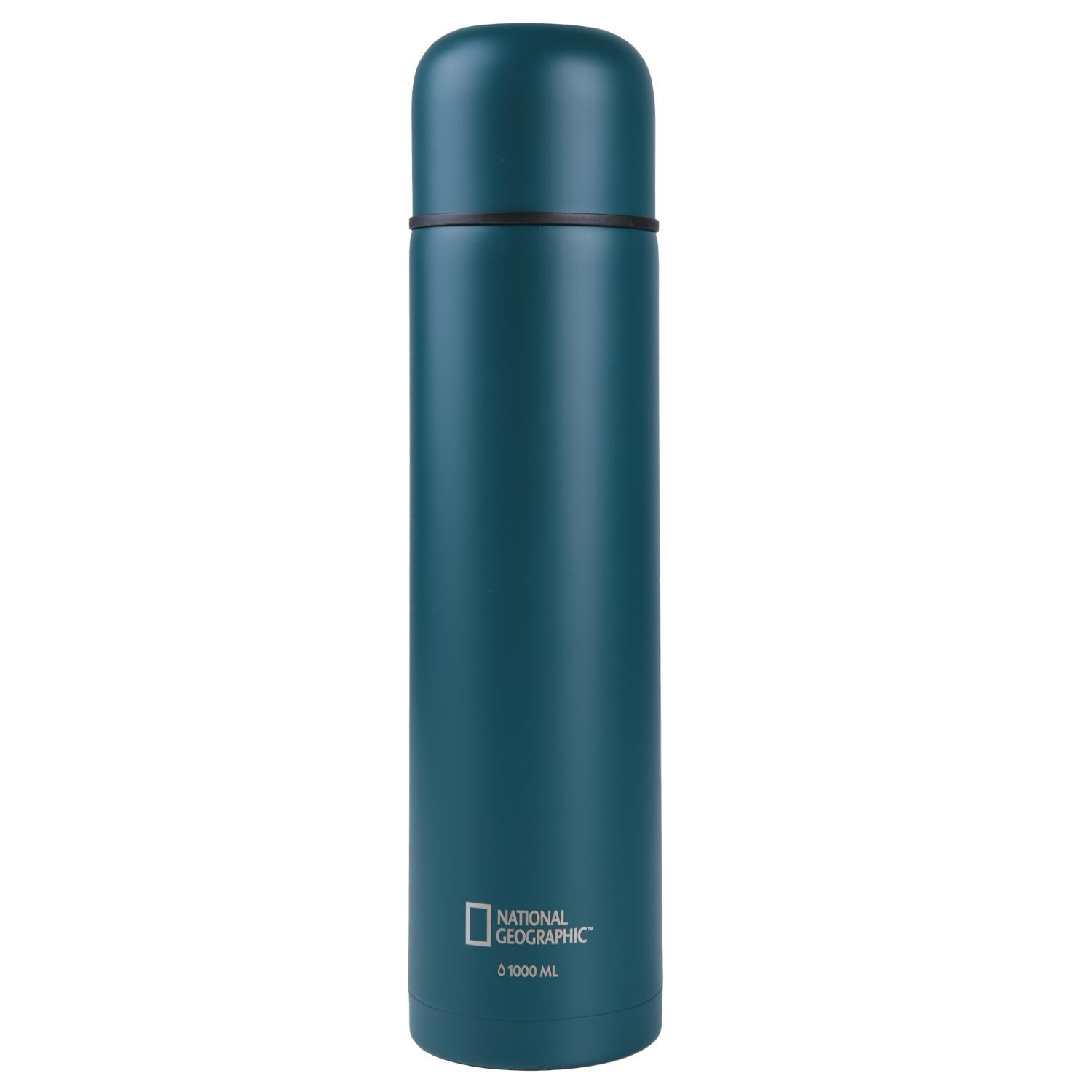Termo Bala Metálico Azul 1000ml National Geographic