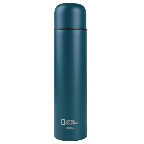 Termo Bala Metálico Azul 1000ml National Geographic